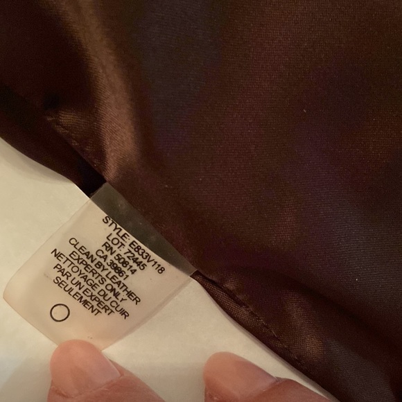 NWOT Elie Tahari brown leather jacket size L - Picture 9 of 13